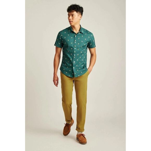 Bonobos Riviera Short Sleeve Men's Shirt Buttondown Standard Fit L NEW 285636